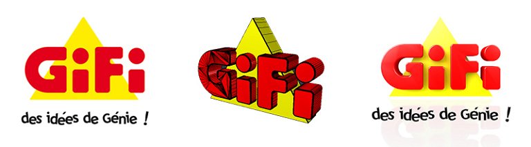 Logo 3D - GIFI - 3DGRAPHISTE.FR