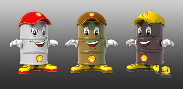 Personnage Mascotte 3D - Shell