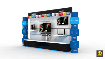 Création d'un meuble  linéaire Samsung smart TV