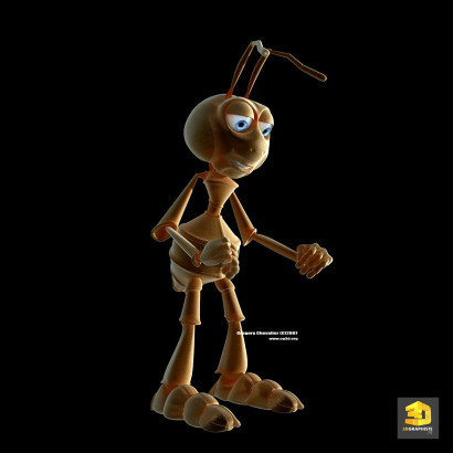 Personnage Mascotte 3D d'une Fourmi