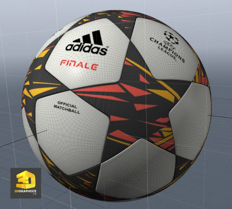 Modélisation 3D ballon de football UEFA