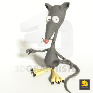 illustration 3D rat