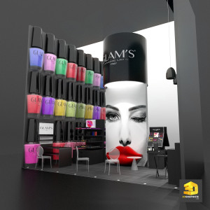 stand salon cosmétiques make-up - Glam's