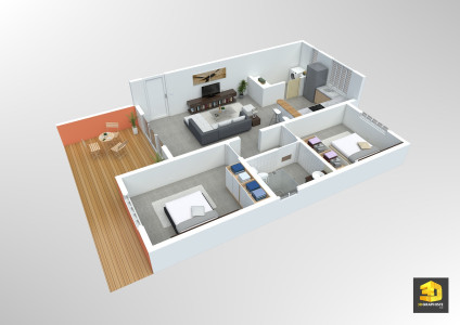 plan de vente - appartement t3 - résidence Vivaldi