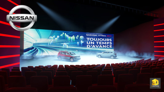 Rough évènementiel Nissan - Plénière dans auditorium du Futuroscope