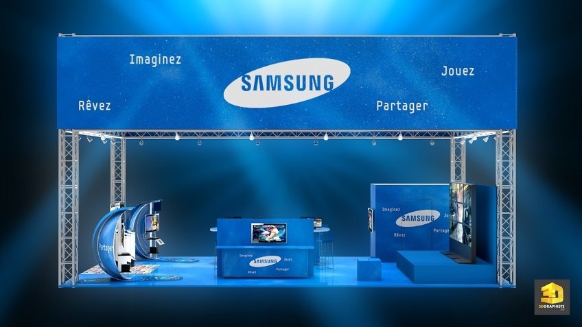 designer stand samsung comic con paris