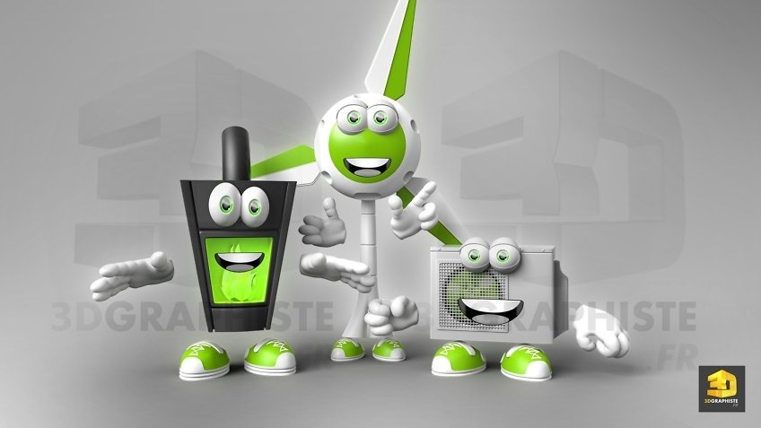 Illustrateur Mascottes 3D - Personnages 3D