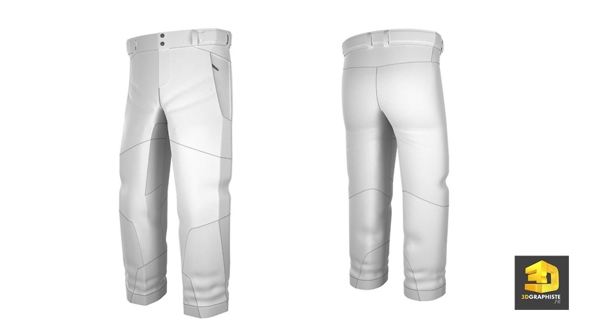 Modelisation vetements pantalon de ski en 3d pour Decathlon