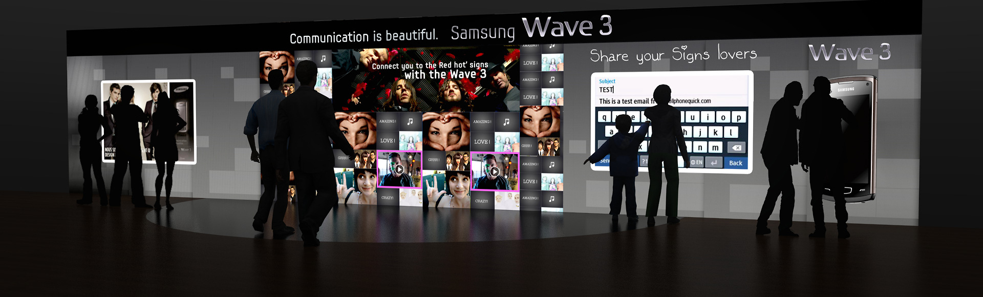 Rough 3D Mur Tactile Samsung - Roughman Événementiel