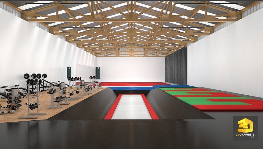 salle de sport infographiste 3d architecture