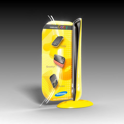 Kakémono PLV communication Samsung téléphones mobiles
