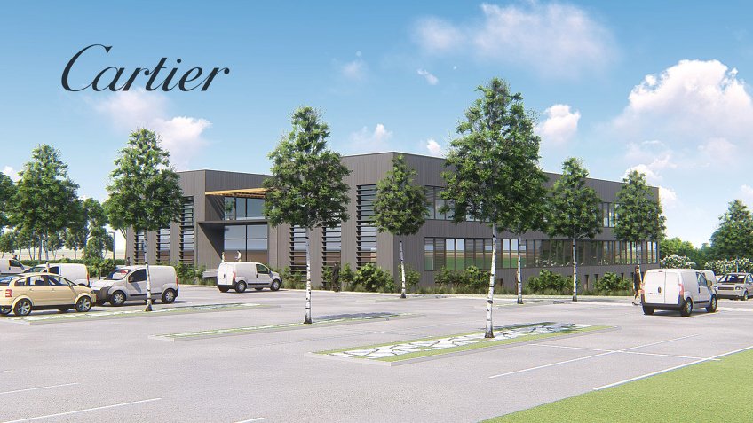 illustration architecture 3d bâtiment d'usine