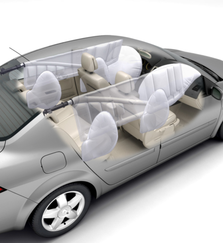 Illustration technique 3d - voiture airbags