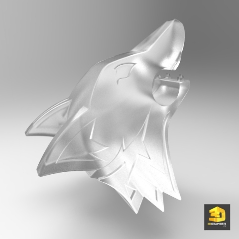 modélisation pour impression 3D tête de loup