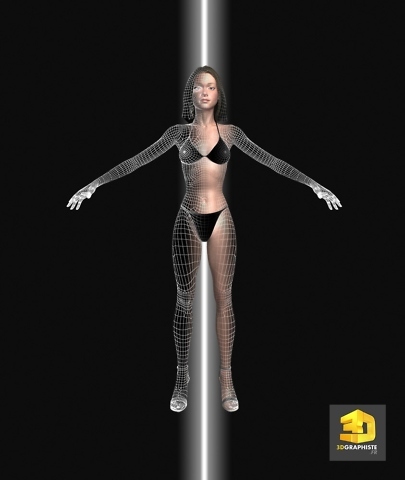 Personnage 3d femme - modelisation 3D Femme