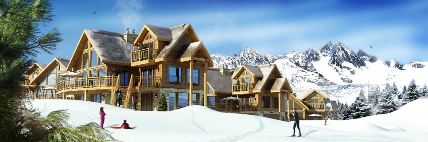 Perspective 3D de chalets