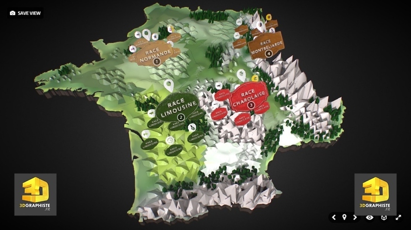 Carte de France 3D Interactive