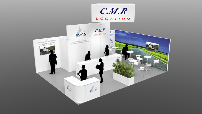 Perspective 3D - Design du Stand CMR-GCA