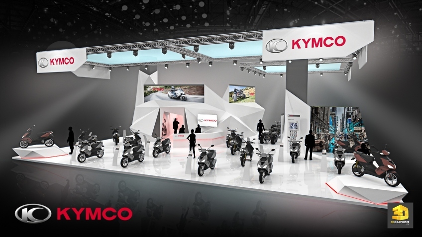 Rough 3d stand Kymco - exposition booth