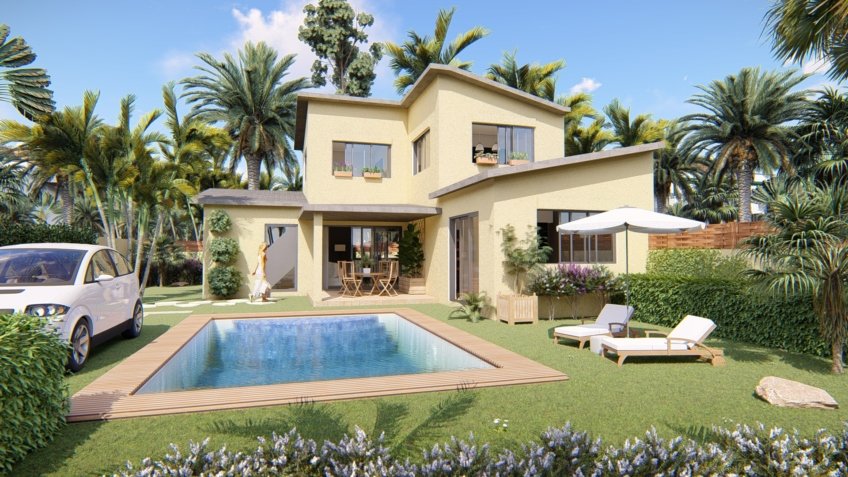 illustration 3d architecture - villas gabriel