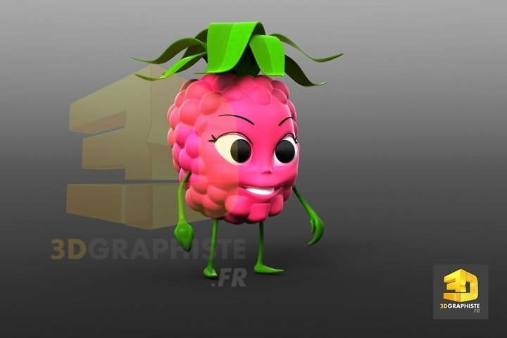 mascotte fruit - framboise