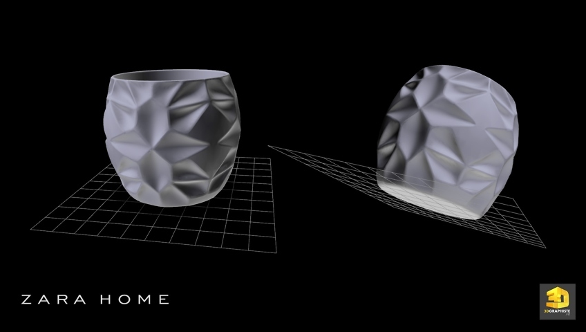 Modélisation 3D CAO verres Zara Home