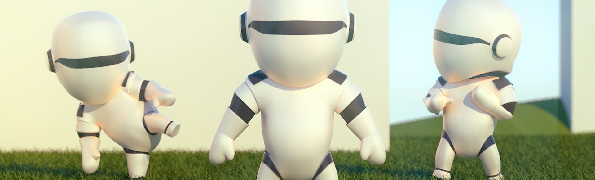 personnage 3d - petit robot chibi