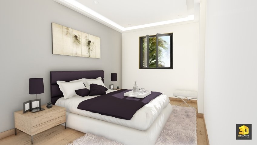 illustration 3d chambre - villas Domenjod