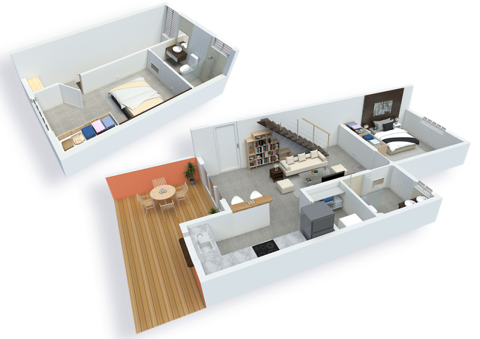 plan de vente - appartement t3 duplex - résidence Vivaldi