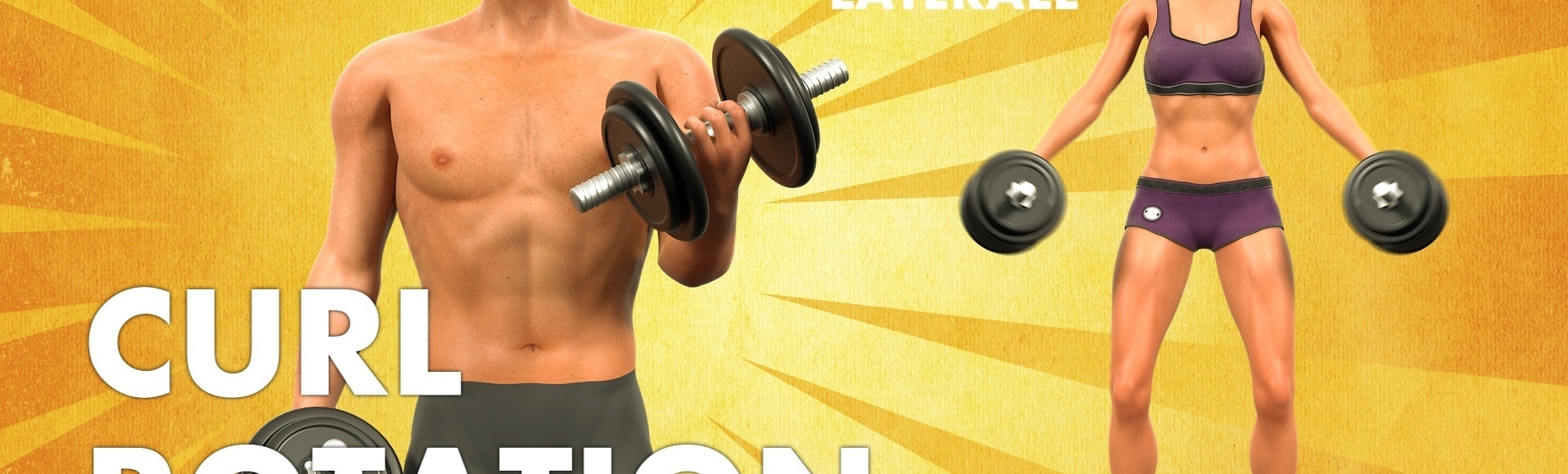animation 3d personnages sportifs - musculation