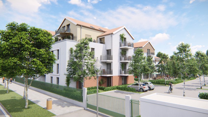 perspective 3d immobilière résidence étudiante Moissy 2