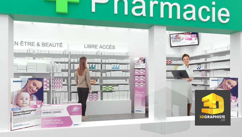 infographiste 3d pharmacie - Sandoz