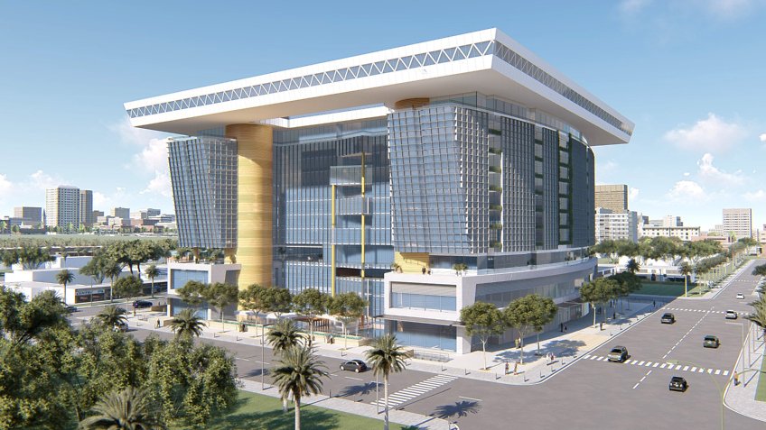 modélisation 3d centre commercial Abidjan