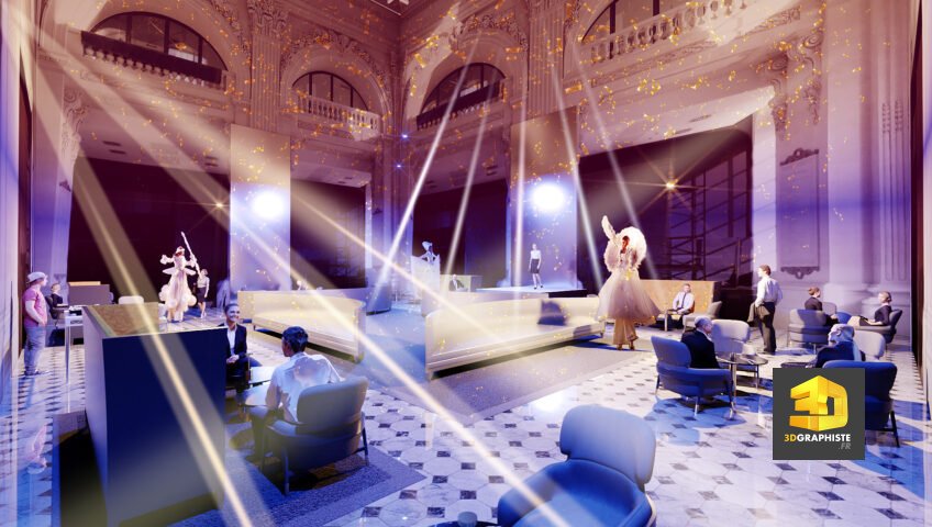 image d'ambiance pour événementiel - rough de soirée - intercontinental Lyon