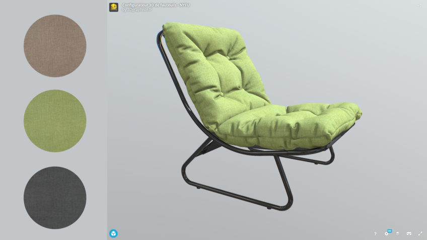 configurateur 3d fauteuil