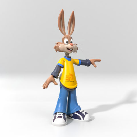 dessin 3d personnage lapin